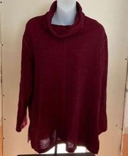 CAROLYN Taylor Essentials Burgundy Small Cowl Neck Sweater Size 2XL