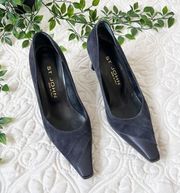 Suede Heeled Pumps Sz 37.5 / 7.5