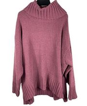 Terra & Sky Soft Purple Slouchy Long Sleeve Turtleneck Pullover Sweater 4x