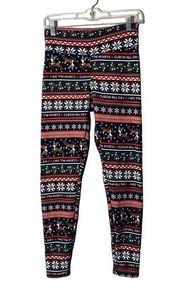 No Boundaries Reindeer Christmas Holiday Loungewear Pajama Pants Women Sz M