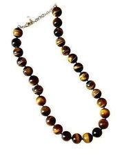 Vintage Tigers Eye Necklace Large Bead Tigers Eye Necklace Golden Tigers Eye