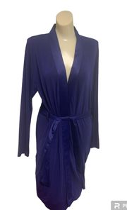 Women’s Modal Satin Sleep Robe Blue XS/S