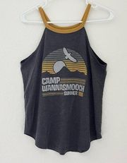 Cold Crush Camp WannaSmooch Gray Graphic Tee Tank Size Small