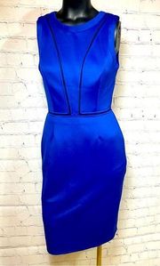 Vince Camuto 4 Royal Blue Sheath Bodycon Pencil Dress Career Office Cocktail