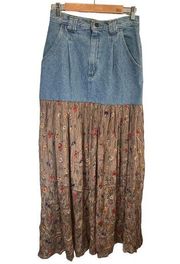 Urban Renewal NWT Reworked Mixed Media Maxi Skirt - size Small