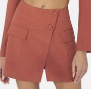 WeWoreWhat High Waist Clay Burnt Orange Blazer Mini Skirt S