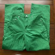 Green Straight Fit Jeans