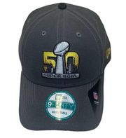 New Era 9Forty Adjustable Grey Super Bowl 50 Baseball Hat