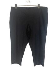 Zac & Rachel Black Pull Up Stretch Capri Cropped Pants Women Sz 18W