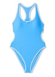 Women's Racerback One Piece Swimsuit Wild Fable Blue xxs