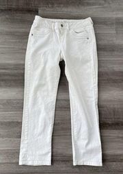 Simply Vera Wang White Straight Ankle Jeans Size 4