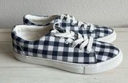 J. Crew Printed Road Trip Sneakers Tennis Shoes Gingham