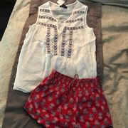 Juniors Joe&Elle 2pc short set. Sz Small, NWTS