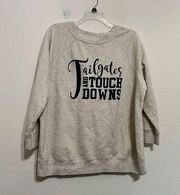 Tailgates & Touchdowns" Scoop Neck Sweatshirt 1x