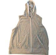 Y2k Terry sleeveless hoodie