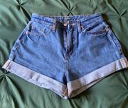 Size 26 High Waist Mom Shorts 