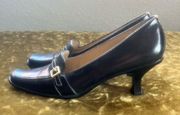 Axcess Liz Claiborne Black Leather Heels Sz 7