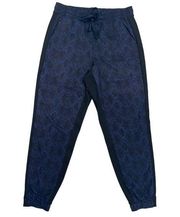 Athleta Brooklyn Jogger Dark Blue Python Snake Print Pants Women’s Size 8