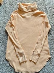 Aritzia The Group by Babaton  Orange Waffle Knit Sweater Medium