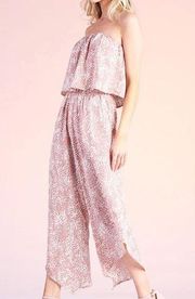 Tyche Amalfi Slanted Hem Jumpsuit size small blush color summer speckled dress​