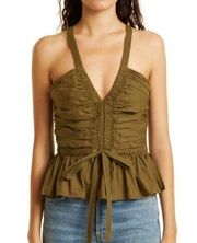 Ulla Johnson Women's Merritt Cotton Peplum Tank Top In 0