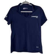 Nike Fergsuon HVAC Mitsubishi Navy  Golf Shirt V Neck Dri-fit Women’s Size Large!