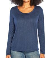 Gap  Women Soft Slub Scoop Neck Long Sleeve T-Shirt (Midnight L)