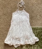 . White Halter Dress