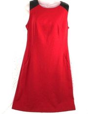 Liz Claiborne red sheath dress medium shift basics