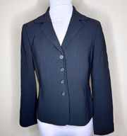 Blazer 4 Black 4 Button Business Casual Career Jacket Office Chic