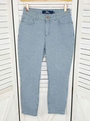 Boden Soho Cropped Skinny Railroad Stipe Crop Jeans Blue White 2P