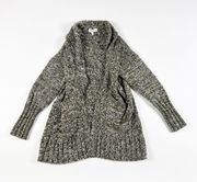 Michael Stars Cosmo Boucle Cotton Blend Chunky Knit Open Front Cardigan Sweater