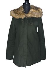 Trafaluc Faux Fur Collar Coat