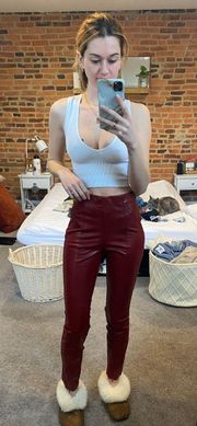 Red Leather Pants