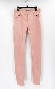 Victoria Beckham Candy Floss Pink Denim Skinny Jeans Size 25