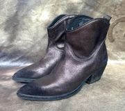 MoMa western cowboy ankle bronze brown pre distressed leather boots size 37