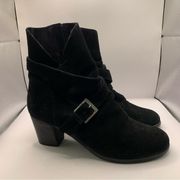 Anthropologie Matisse Harper Black Suede Leather Ankle Boots Women’s 8M Bootie