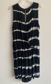 Andrée Blue Black & White Jumpsuit Elastic Waist Size‎ L