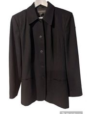 Banana Republic  Black Blazer Sz 12 Suit Jacket Button-Down Great Condition