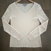 The Cashmere Collection 100% Cashmere V-neck Sweater Pale Pink M