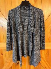 IZ Byer charcoal open front sweater size XS (2602)