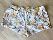 Japanese  Womens 1X Cotton Blend Shorts Floral Mickey Minnie Print