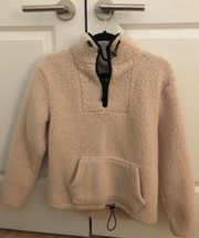 fleece half zip sweatshirt