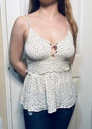 NWT  Bodice Polka Dot Babydoll Tank