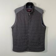 Johnston & Murphy Men's Grey Full Zip Knitted Vest Size L