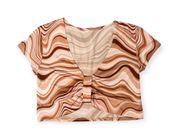 Marble Groovy Crop Top