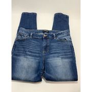 d.jeans Women's Zip Fly Stretch Skinny Denim Jeans Dark Wash Blue Size 12