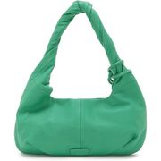 Lotus Green Evlyn Leather Twisted Minimalist Chic Shoulder Bag