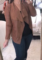 WORTHINGTON small camel brown faux suede jacket