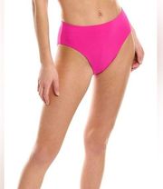 Robin Piccone Ava High Waist Bottom Pink Medium NWOT